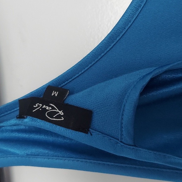 Rails Satin Slip midi Dress Cobalt blue Size M - Picture 4 of 6